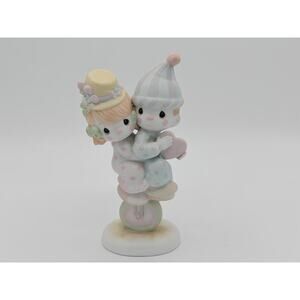 1986 Precious Moments Lord Help Us Keep Our Act Together 101850 Clowns Unicycle